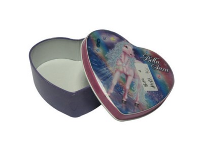Heart candy tin box