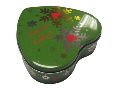 Heart shaped tin box
